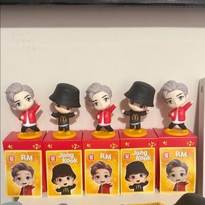 McDonald's Red and Black Action Figures Set Encore Edition RM AND JUNG KOOK